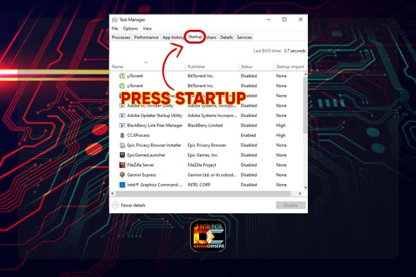 how to disable startup programs disable