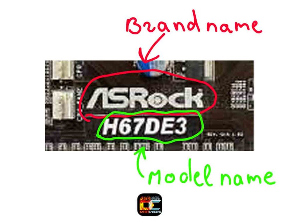 how to find motherboard brand and model name