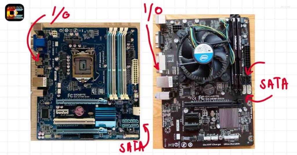 Where are SATA ports on motherboard