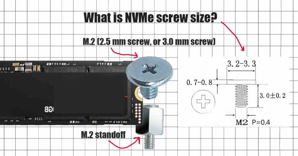 What is NVMe screw size?