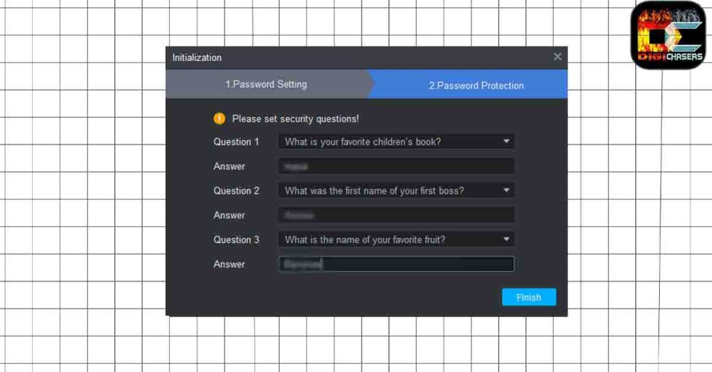 how to install DMSS on PC security questions