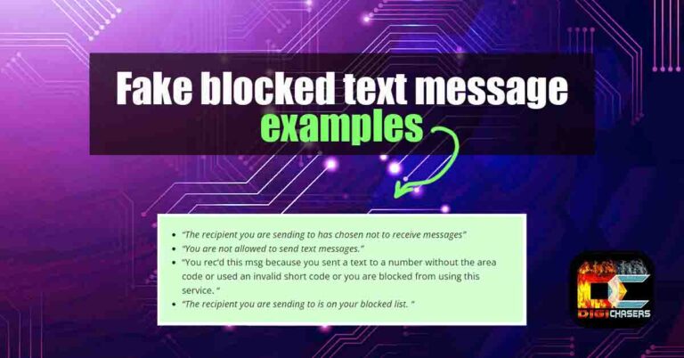 Fake blocked text message examples