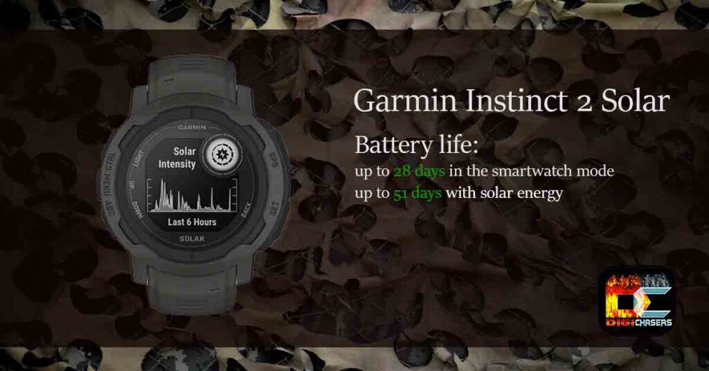 Garmin Instinct 2 Solar battery life
