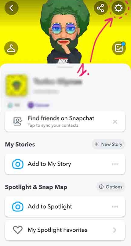 Snapchat account delete on phone step 2