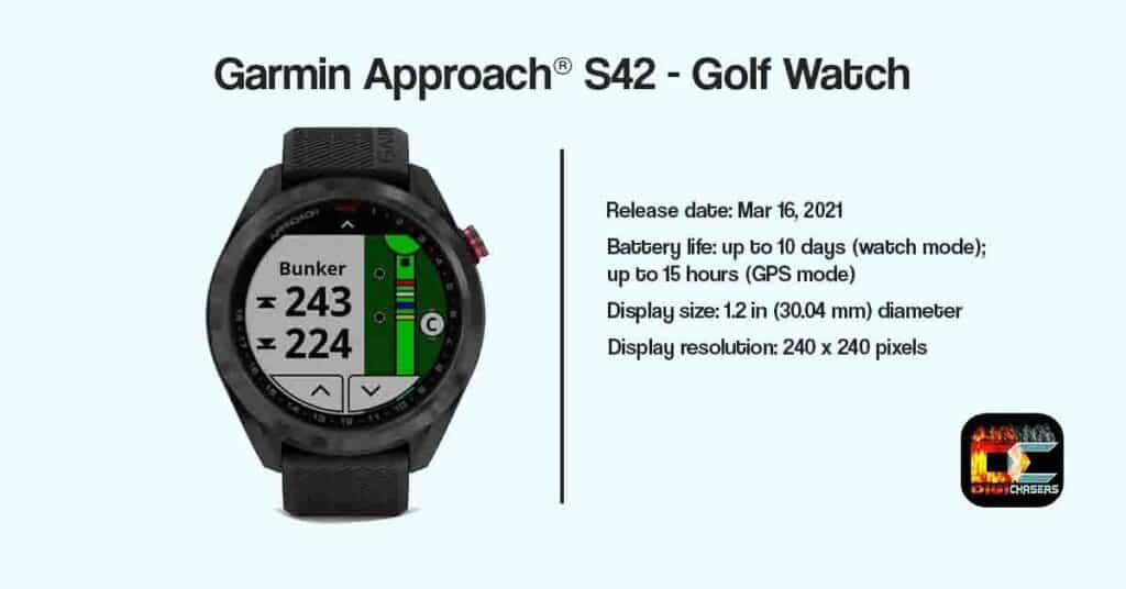 Garmin Approach S42 release date and battery life
