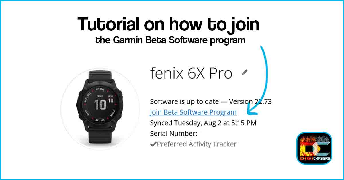 Tutorial on how to join the Garmin Beta program