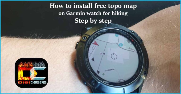 How to install free topo map on Garmin watch for hiking featured