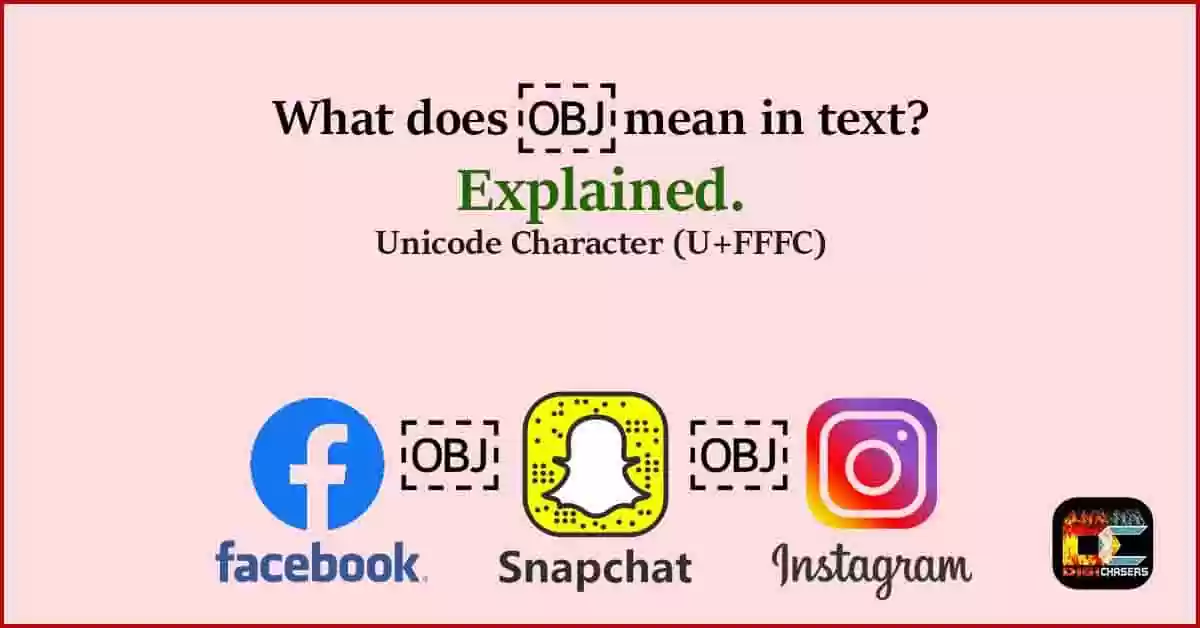 What does OBJ mean in text featured