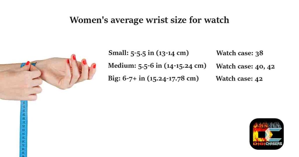 womens average wrist size for watch