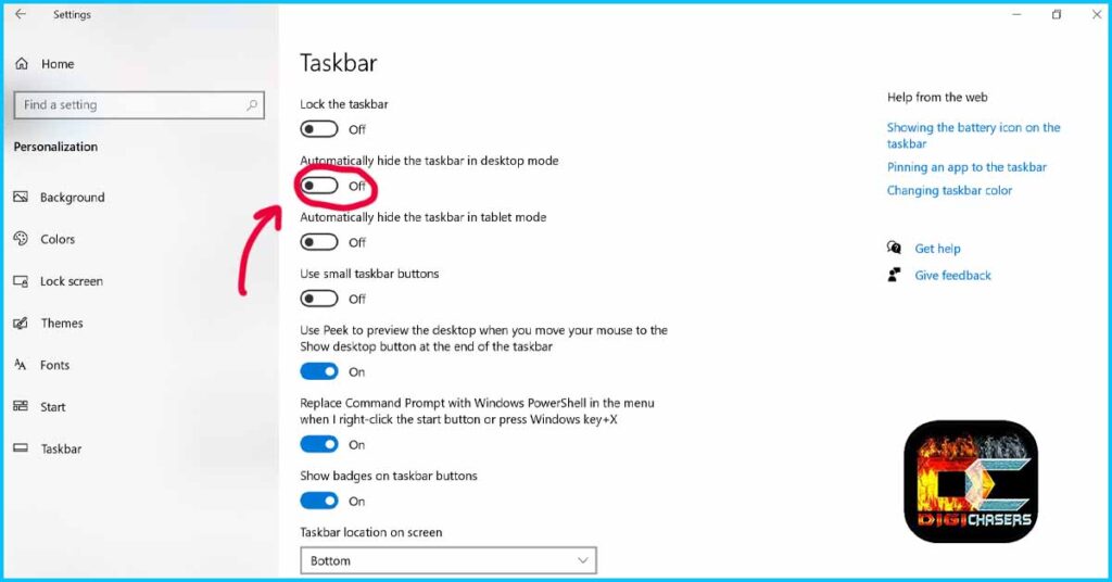 DDE server windows error when turning off PC taskbar