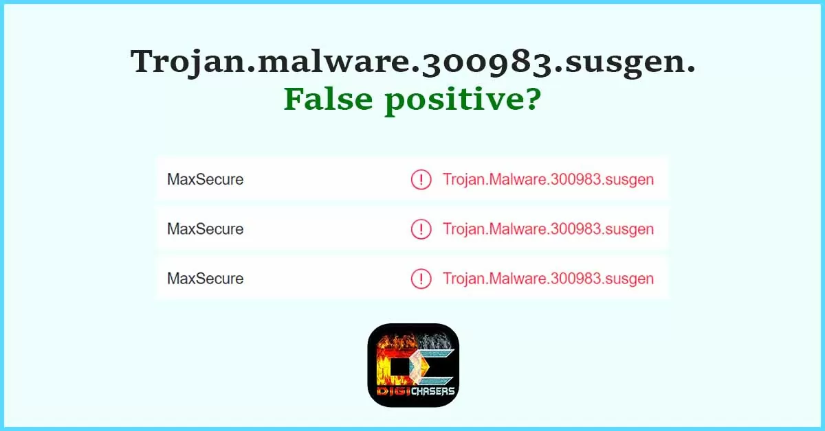 Trojan.malware.300983.susgen. False positive featured