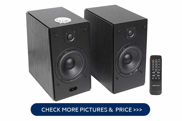 Rockville HD5B 5 150w RMS Powered Bluetooth Bookshelf Home Theater Speakers