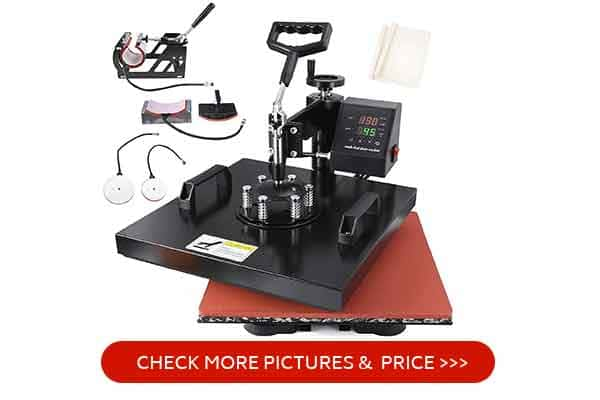 Seeutek Heat Press 15x15 inch Heat Press 5 in 1 Machine