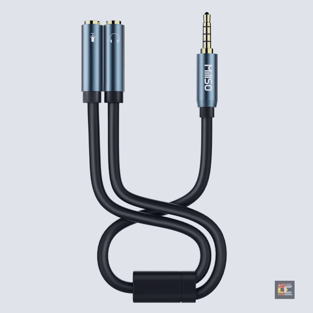 8. audio splitter for headset mic one jack