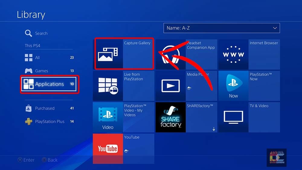 ps4 applications capture gallery