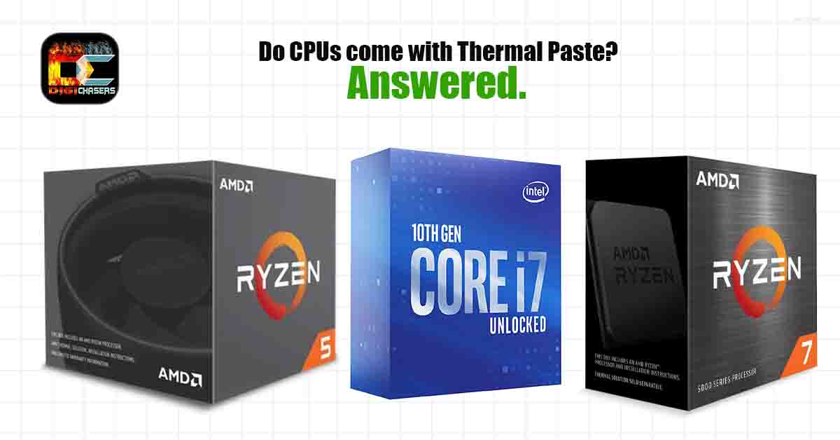 Do CPUs come with Thermal Paste