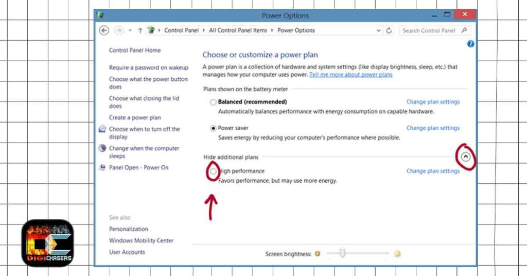 power plan settings high performance